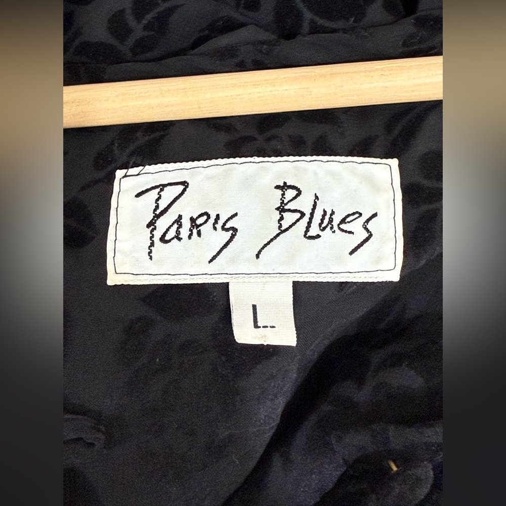 Paris Blues Black Floral Velvet Flocked Maxi Dress - Picture 2 of 4